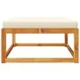 Taburete de jardín con cojín madera maciza acacia 65x65x29 cm by , Outdoor sofas - Ref: Foro24-3278939, Price: 84,45 €, Disco...