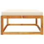Taburete de jardín con cojín madera maciza acacia 65x65x29 cm by , Outdoor sofas - Ref: Foro24-3278939, Price: 79,71 €, Disco...