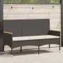 Banco de jardín 3 plazas con cojines ratán sintético negro by , garden benches - Ref: Foro24-365441, Price: 112,98 €, Discoun...