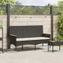 Banco de jardín 3 plazas con cojines ratán sintético negro by , garden benches - Ref: Foro24-365441, Price: 112,98 €, Discoun...