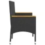 Banco de jardín 3 plazas con cojines ratán sintético negro by , garden benches - Ref: Foro24-365441, Price: 112,98 €, Discoun...