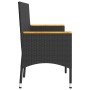 Banco de jardín 3 plazas con cojines ratán sintético negro by , garden benches - Ref: Foro24-365441, Price: 108,67 €, Discoun...