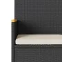 Gartenbank mit 3 Sitzplätzen und schwarzen Kunststoff-Rattan-Kissen. von , Gartenbänke - Ref: Foro24-365441, Preis: 114,95 €,...
