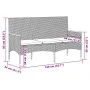 Banco de jardín 3 plazas con cojines ratán sintético negro by , garden benches - Ref: Foro24-365441, Price: 112,98 €, Discoun...