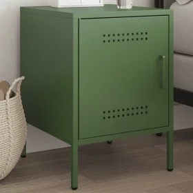 Mesita de noche de acero verde oliva 36x39x50,5 cm von , Nachttische - Ref: Foro24-842918, Preis: 54,76 €, Rabatt: %