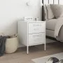 Nachttisch aus weißem Stahl 36x39x50,5 cm von , Nachttische - Ref: Foro24-842932, Preis: 69,99 €, Rabatt: %