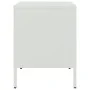 Mesita de noche de acero blanco 36x39x50,5 cm de , Mesitas de noche - Ref: Foro24-842932, Precio: 69,99 €, Descuento: %