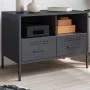 TV-Möbel aus anthrazitgrauem Stahl, 68x39x50,5 cm. von , TV-Möbel - Ref: Foro24-843046, Preis: 79,65 €, Rabatt: %