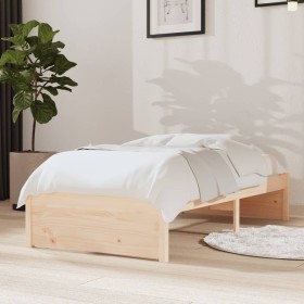 Estructura de cama madera maciza de pino 75x190 cm