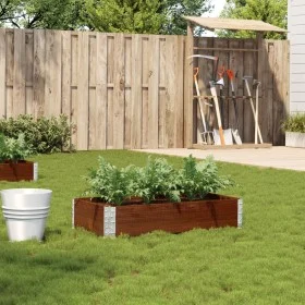 Jardinera de madera maciza de pino marrón 100x50 cm by , Pots and planters - Ref: Foro24-3295390, Price: 42,20 €, Discount: %