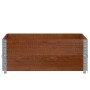 Jardinera de madera maciza de pino marrón 100x100 cm by , Pots and planters - Ref: Foro24-3295402, Price: 86,02 €, Discount: %
