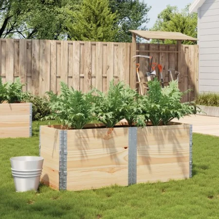 Jardinera de madera maciza de pino 150x50 cm by , Pots and planters - Ref: Foro24-3295435, Price: 131,97 €, Discount: %