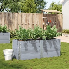 Jardinera de madera maciza de pino gris 150x50 cm by , Pots and planters - Ref: Foro24-3295437, Price: 140,06 €, Discount: %