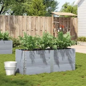 Jardinera de madera maciza de pino gris 150x50 cm by , Pots and planters - Ref: Foro24-3295437, Price: 113,99 €, Discount: %