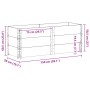 Massive Holzblumenkasten aus grauer Kiefer 150x50 cm von , Töpfe und Pflanzgefäße - Ref: Foro24-3295437, Preis: 140,06 €, Rab...