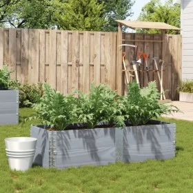 Jardinera de madera maciza de pino gris 150x50 cm by , Pots and planters - Ref: Foro24-3295409, Price: 77,37 €, Discount: %