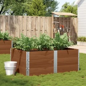 Jardinera de madera maciza de pino marrón 150x100 cm by , Pots and planters - Ref: Foro24-3295442, Price: 157,66 €, Discount: %
