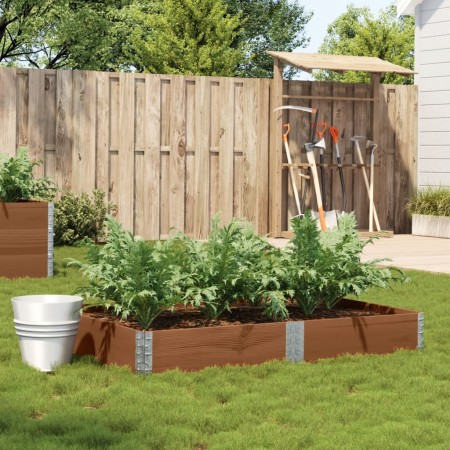 Jardinera de madera maciza de pino marrón 150x100 cm by , Pots and planters - Ref: Foro24-3295414, Price: 65,22 €, Discount: %