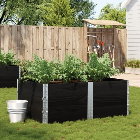 Massive schwarze Kiefernholz-Pflanzschale 150x100 cm von , Töpfe und Pflanzgefäße - Ref: Foro24-3295440, Preis: 137,77 €, Rab...