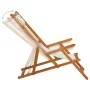 Silla de playa plegable madera maciza de eucalipto y tela crema von vidaXL, Gartenstühle - Ref: Foro24-310311, Preis: 79,39 €...