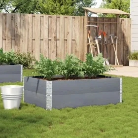 Jardinera de madera maciza de pino gris 120x80 cm by , Pots and planters - Ref: Foro24-3295849, Price: 76,11 €, Discount: %