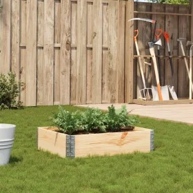 Jardinera de madera maciza de pino 80x60 cm by , Pots and planters - Ref: Foro24-3295835, Price: 38,82 €, Discount: %