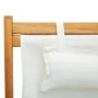 Silla de playa plegable madera maciza de eucalipto y tela crema von vidaXL, Gartenstühle - Ref: Foro24-310311, Preis: 79,39 €...