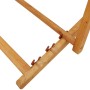 Silla de playa plegable madera maciza de eucalipto y tela crema by vidaXL, Garden chairs - Ref: Foro24-310311, Price: 81,17 €...