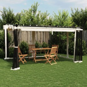 Pavillon mit cremefarbenen Stahl-Gitterwänden 4x3 m von , Zelte und Pavillons - Ref: Foro24-4003911, Preis: 348,53 €, Rabatt: %
