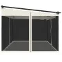 Cenador con paredes de malla acero crema 4x3 m by , Tents and gazebos - Ref: Foro24-4003911, Price: 376,12 €, Discount: %