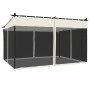 Cenador con paredes de malla acero crema 4x3 m by , Tents and gazebos - Ref: Foro24-4003911, Price: 349,00 €, Discount: %