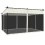 Cenador con paredes de malla acero crema 4x3 m by , Tents and gazebos - Ref: Foro24-4003911, Price: 376,12 €, Discount: %