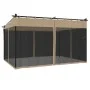 Cenador con paredes de malla acero taupe 4x3 m by , Tents and gazebos - Ref: Foro24-4003913, Price: 376,78 €, Discount: %