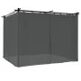 Cenador con cortinas acero gris antracita 3x3 m von , Zelte und Pavillons - Ref: Foro24-4003918, Preis: 342,76 €, Rabatt: %