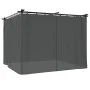 Cenador con cortinas acero gris antracita 3x3 m von , Zelte und Pavillons - Ref: Foro24-4003918, Preis: 342,76 €, Rabatt: %