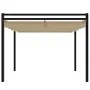 Cenador de jardín con techo retráctil taupe 3x3 m de , Carpas y cenadores - Ref: Foro24-4003970, Precio: 475,86 €, Descuento: %
