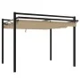 Cenador de jardín con techo retráctil taupe 3x3 m de , Carpas y cenadores - Ref: Foro24-4003970, Precio: 475,86 €, Descuento: %