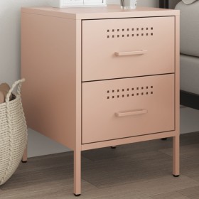 Mesita de noche de acero rosa 36x39x50,5 cm by , Nightstands - Ref: Foro24-842924, Price: 70,81 €, Discount: %