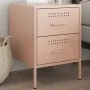 Mesita de noche de acero rosa 36x39x50,5 cm de , Mesitas de noche - Ref: Foro24-842924, Precio: 69,99 €, Descuento: %
