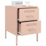 Mesita de noche de acero rosa 36x39x50,5 cm de , Mesitas de noche - Ref: Foro24-842924, Precio: 70,81 €, Descuento: %
