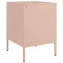 Mesita de noche de acero rosa 36x39x50,5 cm de , Mesitas de noche - Ref: Foro24-842924, Precio: 69,99 €, Descuento: %