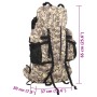 Mochila de senderismo tela oxford marrón camuflaje 60 l de , Mochilas - Ref: Foro24-4009964, Precio: 57,23 €, Descuento: %