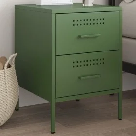 Nachttisch aus olivgrünem Stahl 36x39x50,5 cm von , Nachttische - Ref: Foro24-842930, Preis: 69,99 €, Rabatt: %