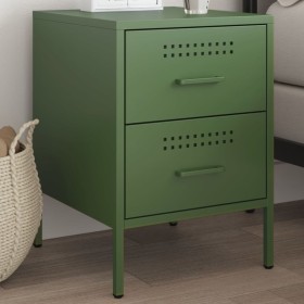 Nachttisch aus olivgrünem Stahl 36x39x50,5 cm von , Nachttische - Ref: Foro24-842930, Preis: 70,81 €, Rabatt: %