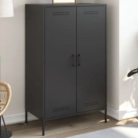 Schwarzer Stahlschrank 68x39x113 cm von , Sideboards - Ref: Foro24-842964, Preis: 136,49 €, Rabatt: %