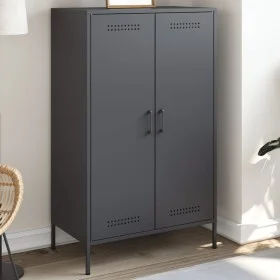 Anrichte aus anthrazitgrauem Stahl 68x39x113 cm von , Sideboards - Ref: Foro24-842966, Preis: 145,71 €, Rabatt: %