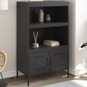 Aparador de acero negro 68x39x113 cm by , Sideboards - Ref: Foro24-842970, Price: 119,52 €, Discount: %