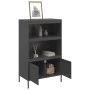 Schwarzer Stahlschrank 68x39x113 cm von , Sideboards - Ref: Foro24-842970, Preis: 119,52 €, Rabatt: %