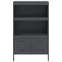 Anrichte aus anthrazitgrauem Stahl 68x39x113 cm von , Sideboards - Ref: Foro24-842972, Preis: 126,86 €, Rabatt: %