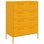 Aparador de acero amarillo mostaza 68x39x89 cm de , Aparadores - Ref: Foro24-842985, Precio: 157,14 €, Descuento: %